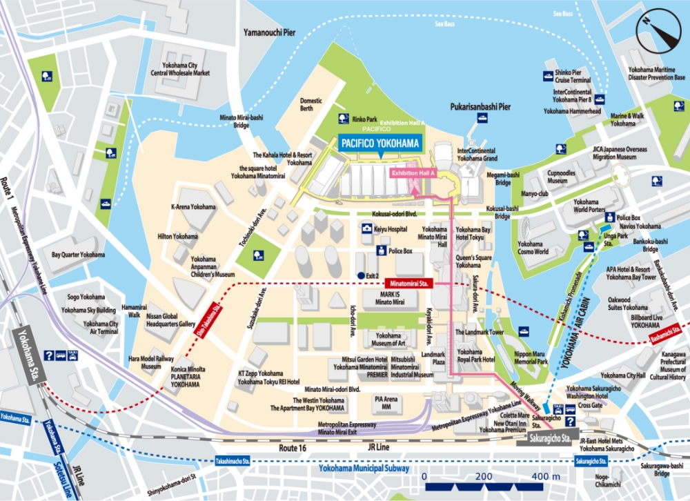 map to Yokohama venue